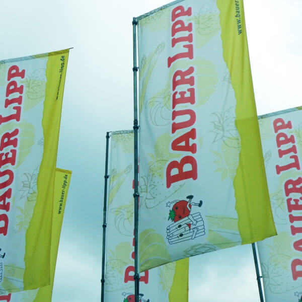 Außenwerbung Fahne Bauer Lipp